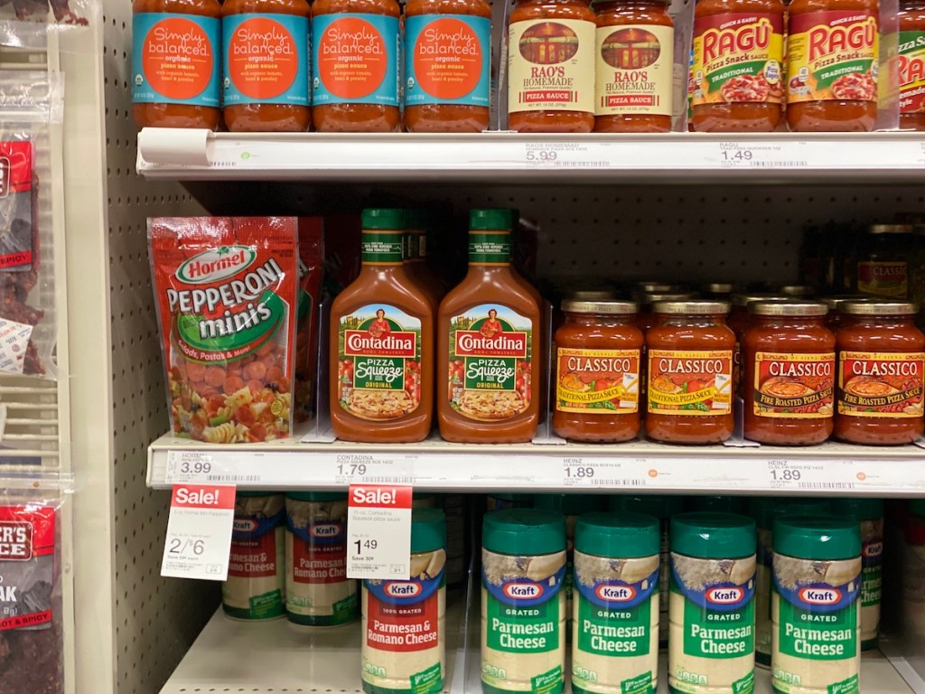 Contadina Pizza squeeze Sauce on Target Shelf