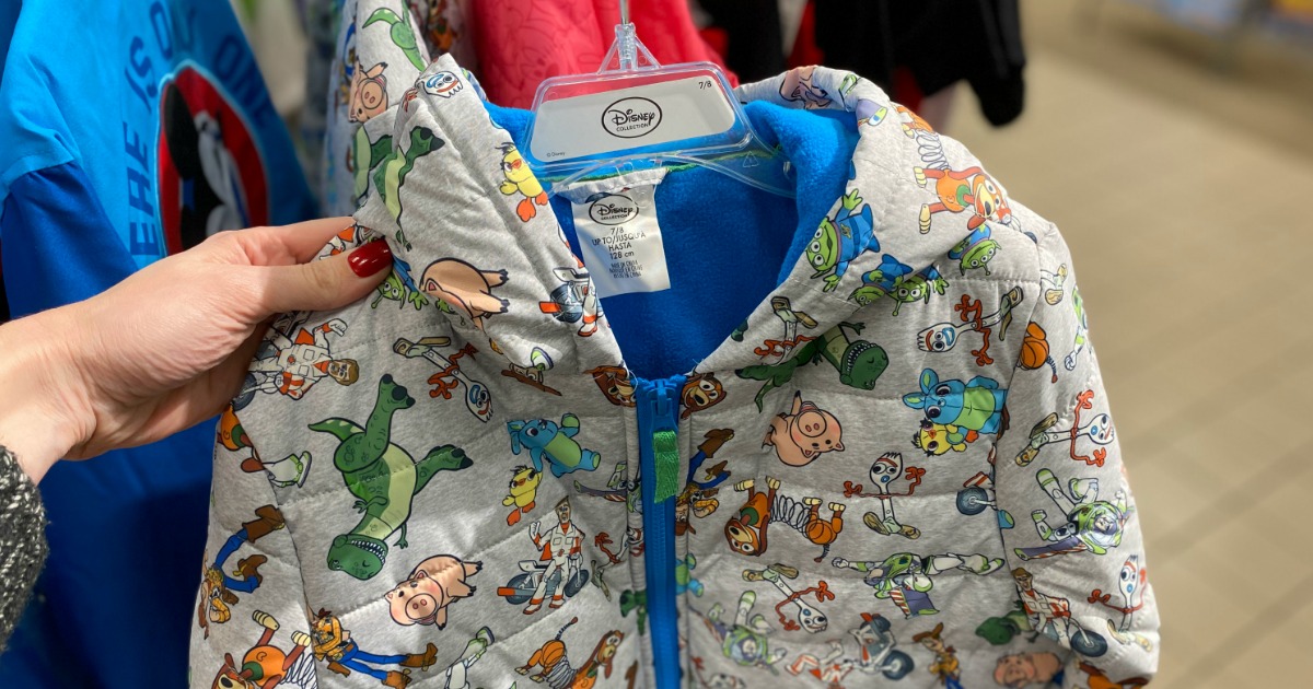 Woman holding Disney Toy Story Kids Jacket in JCPenney
