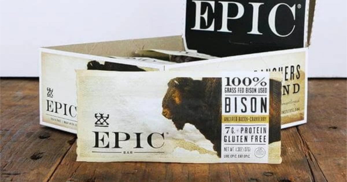 Bison Bacon Cranbery Bar - Protein Meat Bars - EPIC