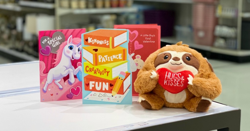 Free Plush Sloth At Target with three cards