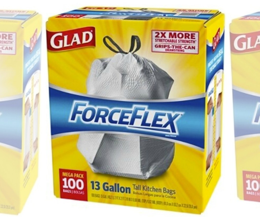 Mega value pack of Glad ForceFlex garbage bags