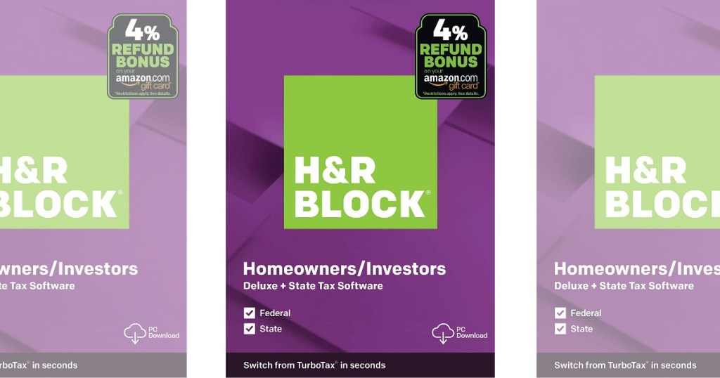 H&R Block 2019 Deluxe Tax Software Download Only 19.99