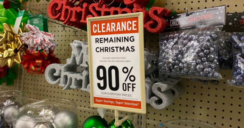 90 Off Christmas Clearance at Hobby Lobby Ornaments, Gift Wrap & More