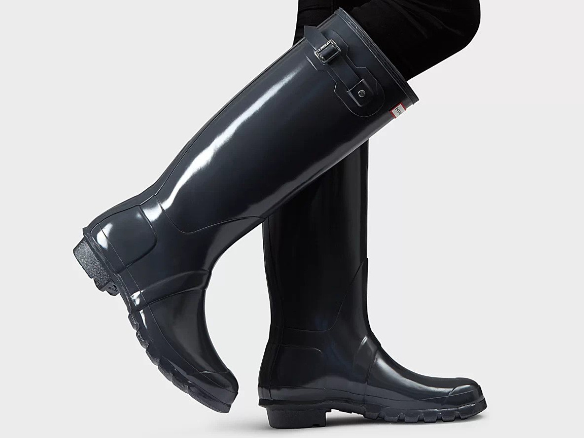 hunter original tall rain boots dark slate