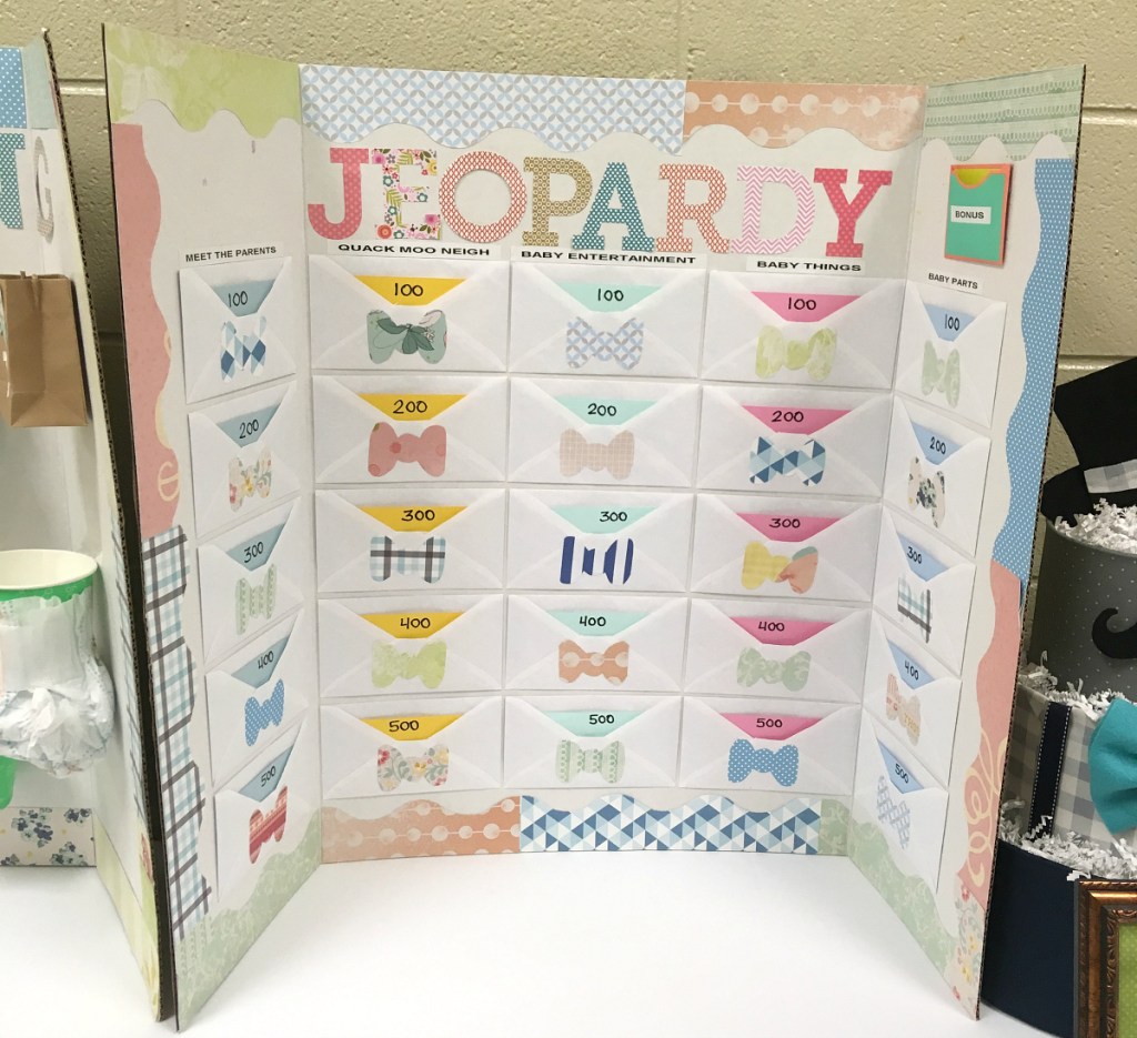 Jeopardy baby shower game