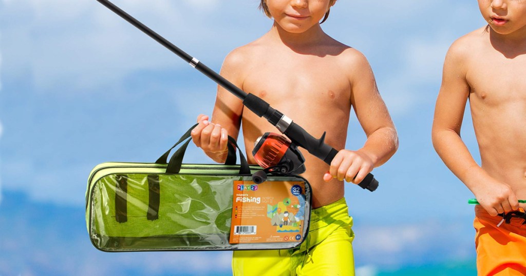 40-Piece Kids Fishing Pole Set Tackle Box Set Only 13.99 Regularly 