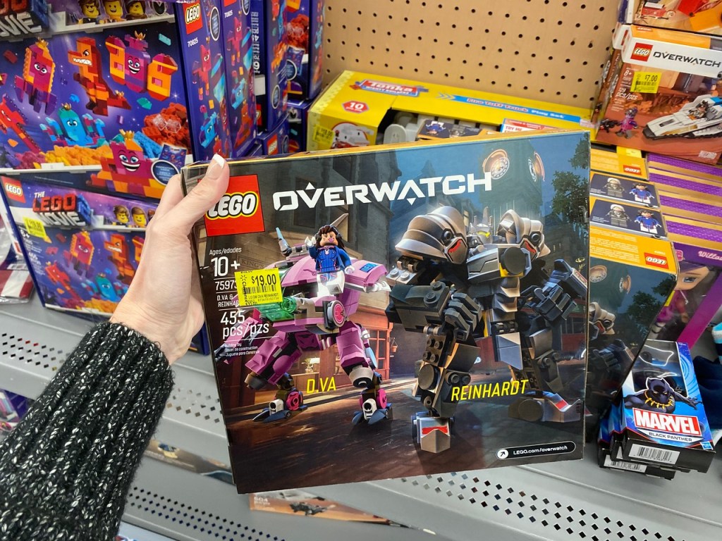 LEGO Overwatch Reinhardt held up in Walmart Aisle