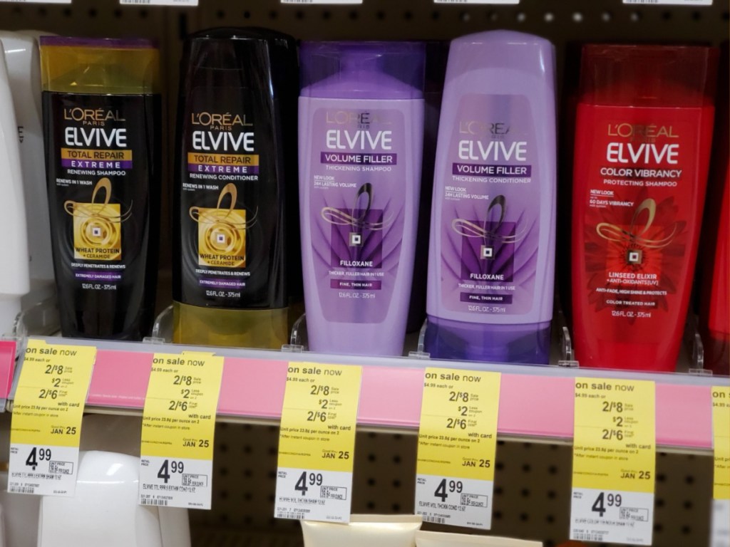 L'oreal elvive shampoo on shelf