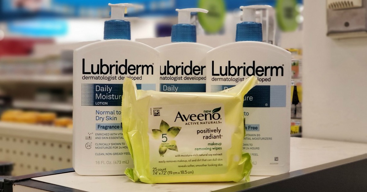 Lubriderm Lotions and Aveeno Wipes at CVS