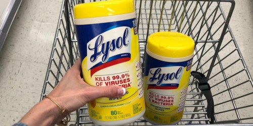 Lysol Disinfecting Wipes 80-Count from $1.25 Each w/ Free Store Pick-up at Petsmart