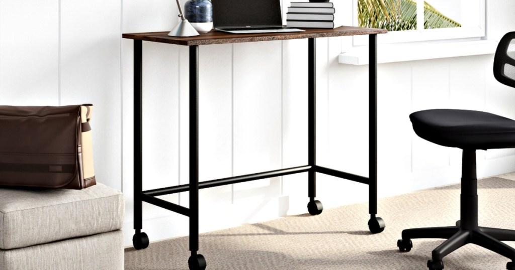 Mainstays Rolling Writing Desk Only 22 33 At Walmart Com