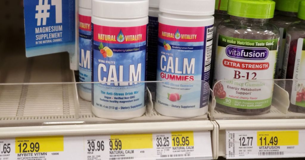 Natural Vitality Calm on shelf at Target