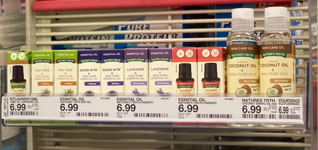 Nature's Truth Essential Oils on shelf at Target