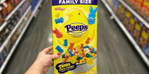 Kellogg’s Peeps Cereal is BACK w/ Chick & Bunny-Shaped Marshmallows (Only $4.79 at Target)
