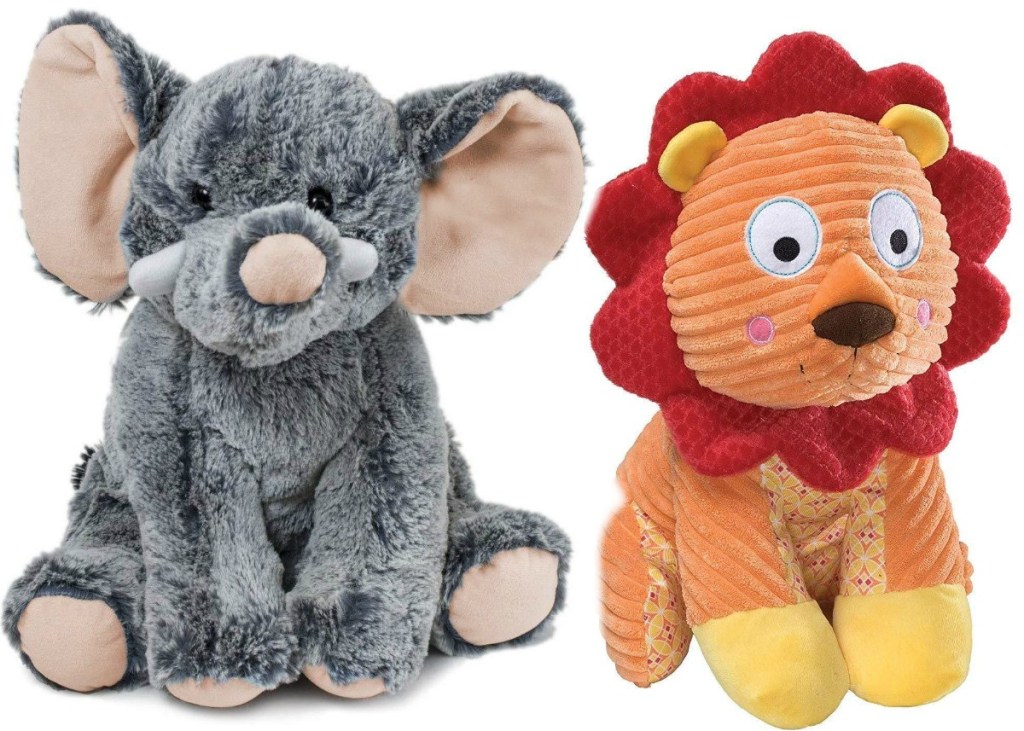 Plush Stuffed Animals - elephant & lion