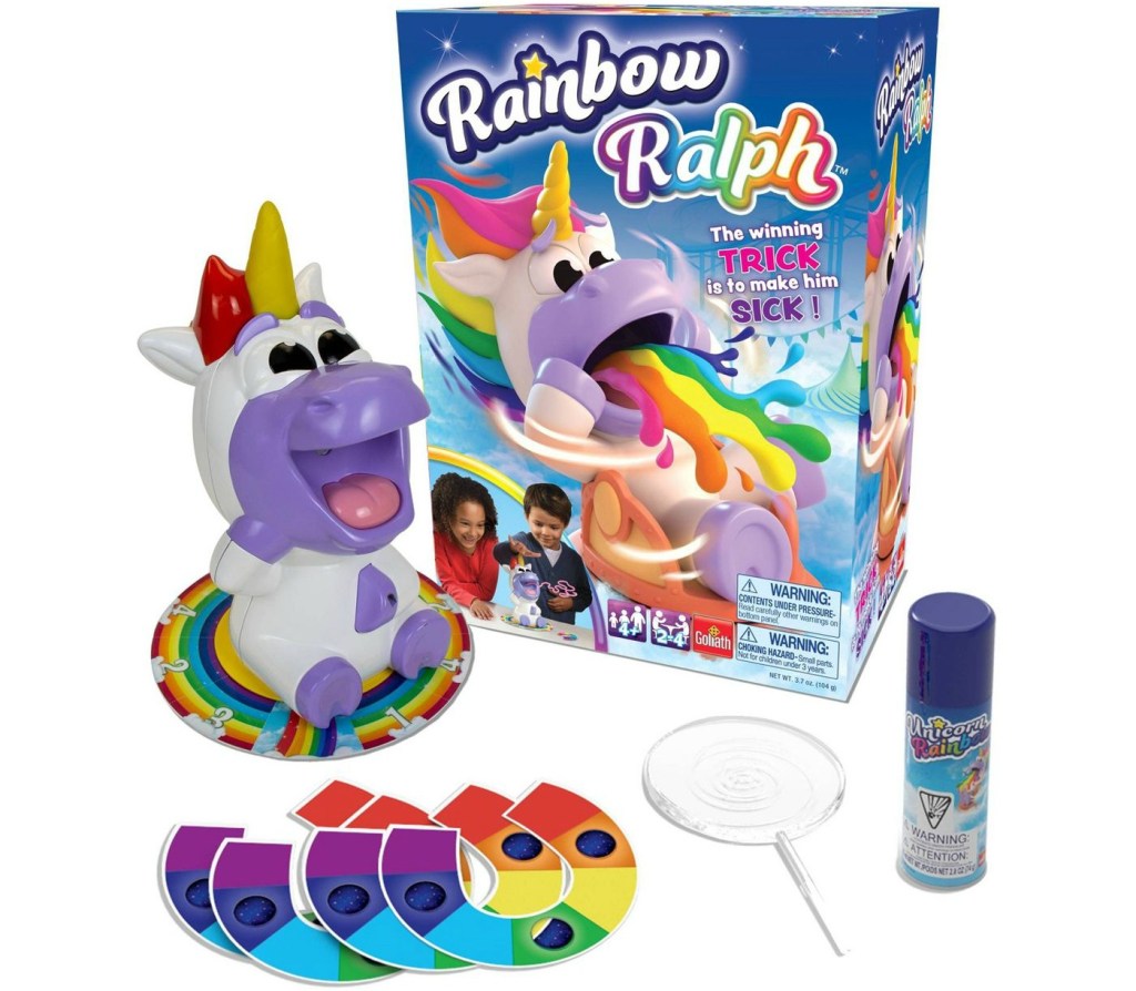 Rainbow Ralph Family Game with contents shown