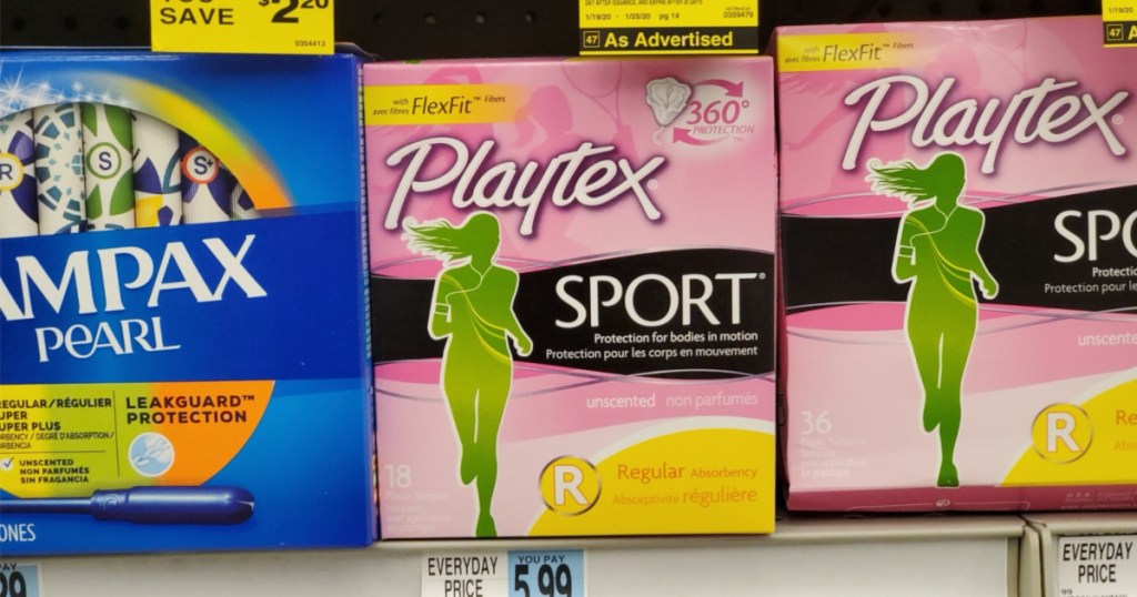 Playtex Tampons at Rite Aid 