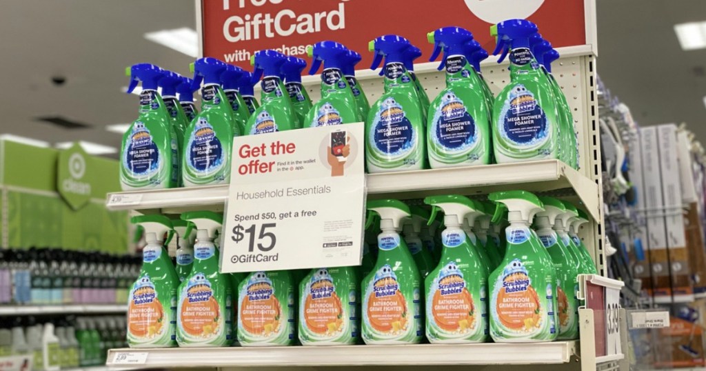 Scrubbing Bubbles on display at Target