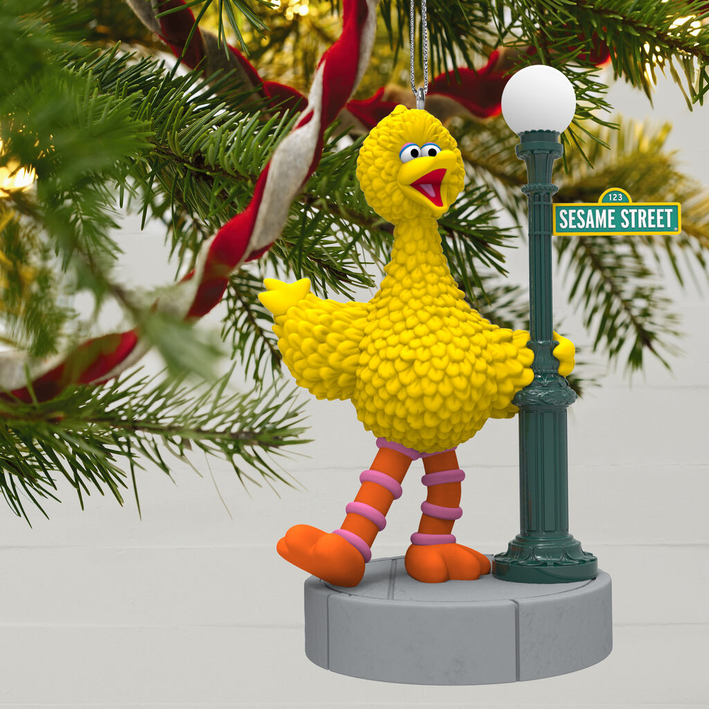 Sesame Street Big Bird ornament on tree