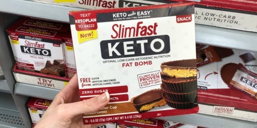 SlimFast Keto Fat Bomb Peanut Butter Cups 14-Pack Only $7.49 at Amazon or Target | Just 55¢ Per Snack