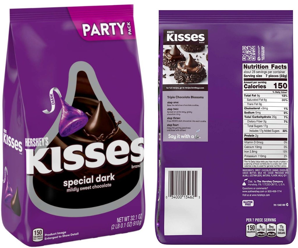 Hershey Kisses Special Dark in bulk bag