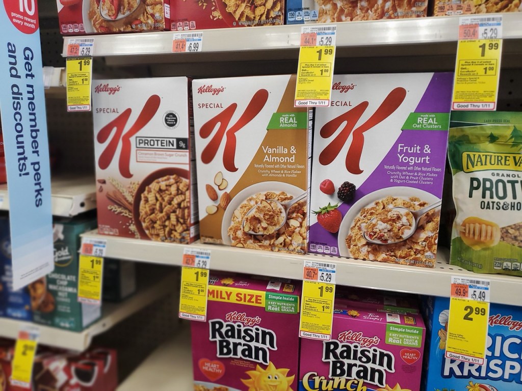Special K Cereals on CVS store shelf