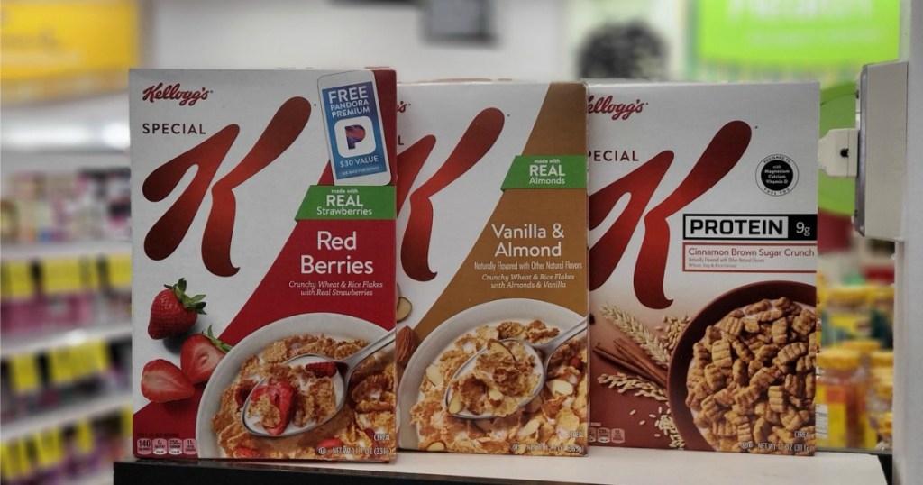 Special K Cereals stacked at CVS