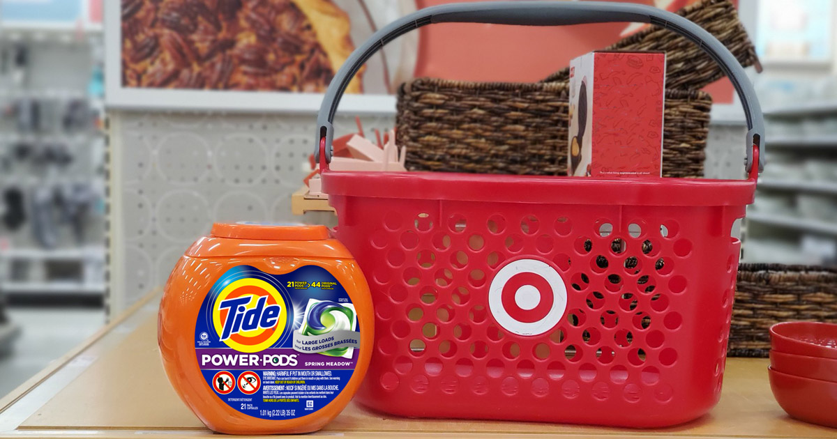 tide power pods with target shopping basket