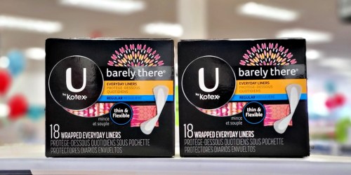 U by Kotex Everyday Liners 18-Count Boxes Only 41¢ Each After CVS Rewards