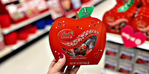 Valentine Lindt LINDOR Truffles Teacher Apple Box Only $3.99 at Target
