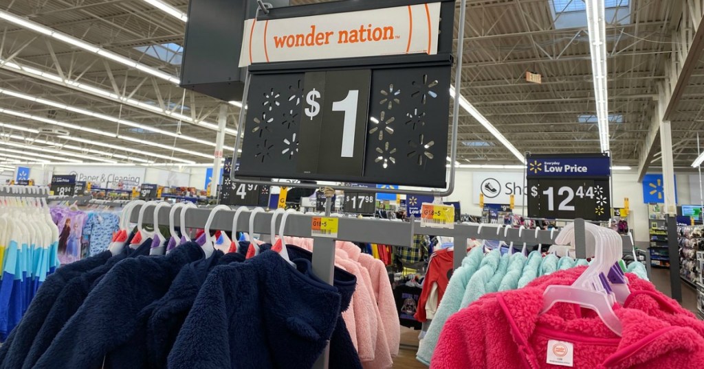 baby girls sherpa hoodies on a sale rack