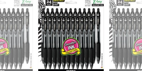 Zebra Retractable Ballpoint Pens 24-Pack Just $5.40 (Regularly up to $17)