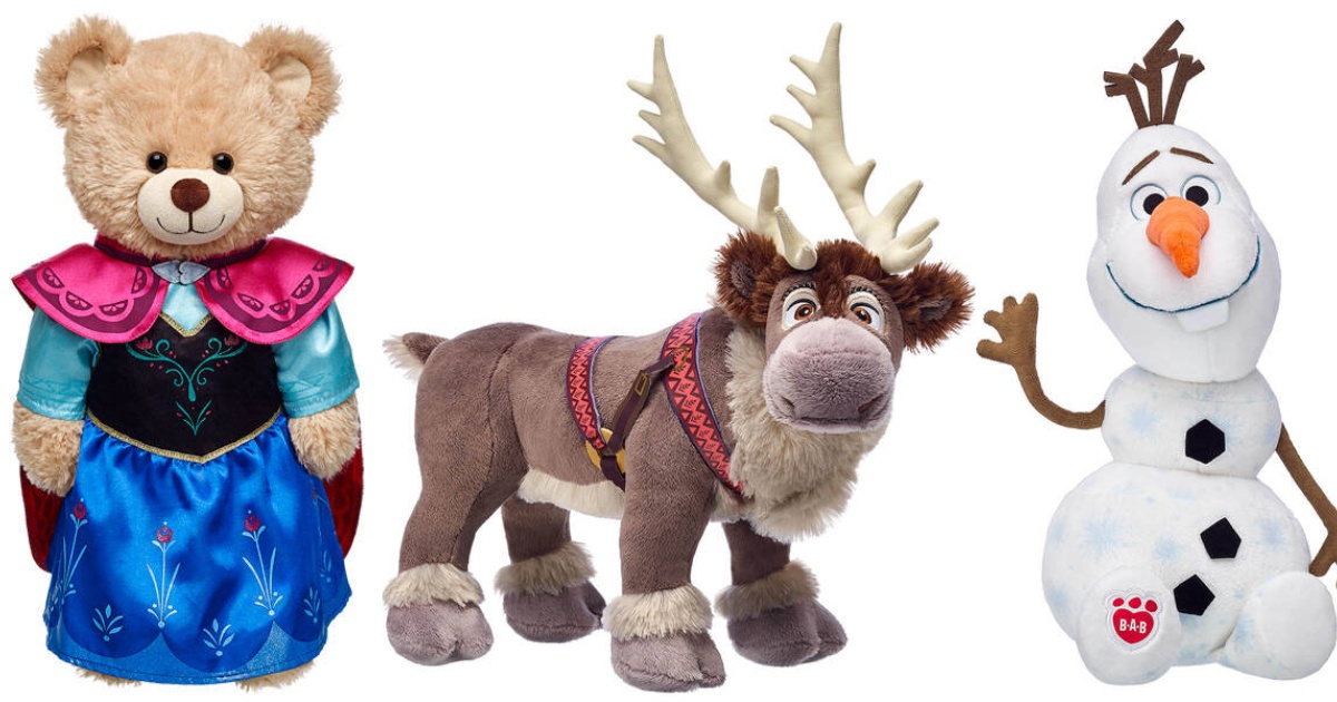 Anna, Sven, and Olaf plush from Build-A-Bear