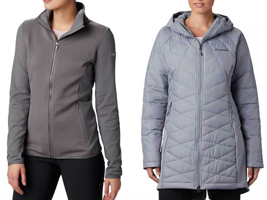 models wearing Columbia Women’s Roffe Ridge Full Zip Fleece Top and jacket