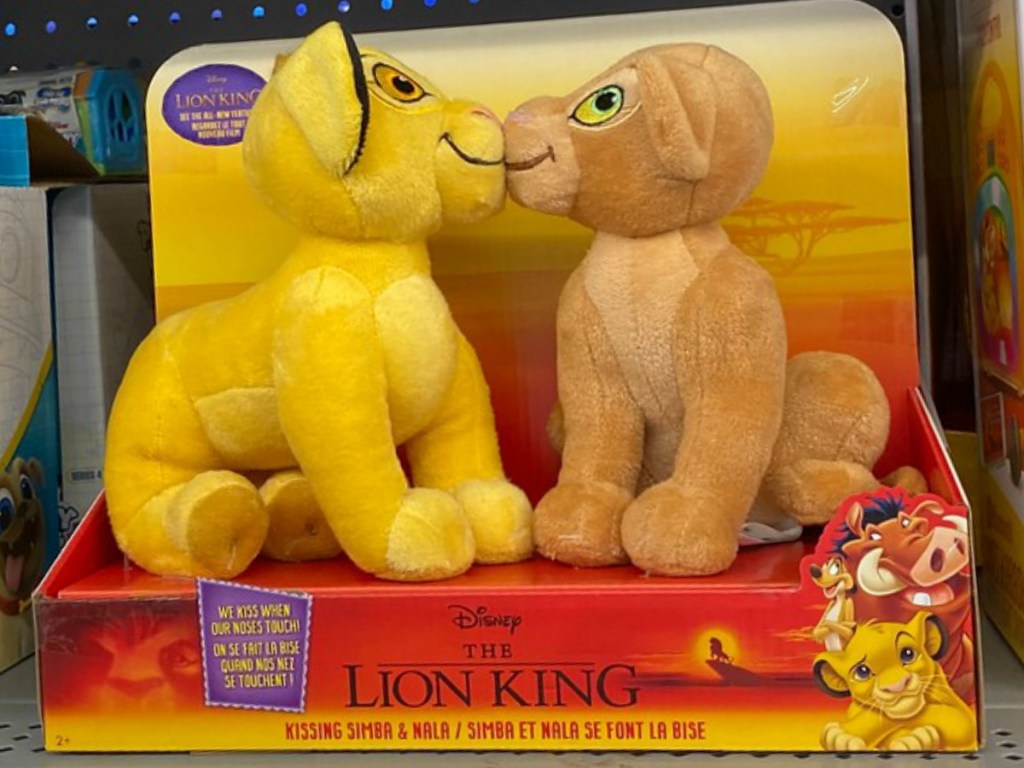 stuffed lions in set boxed on store shelf