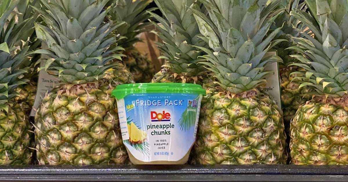 New Dole Pineapple Chunks Fridge Pack at Target in pineapples