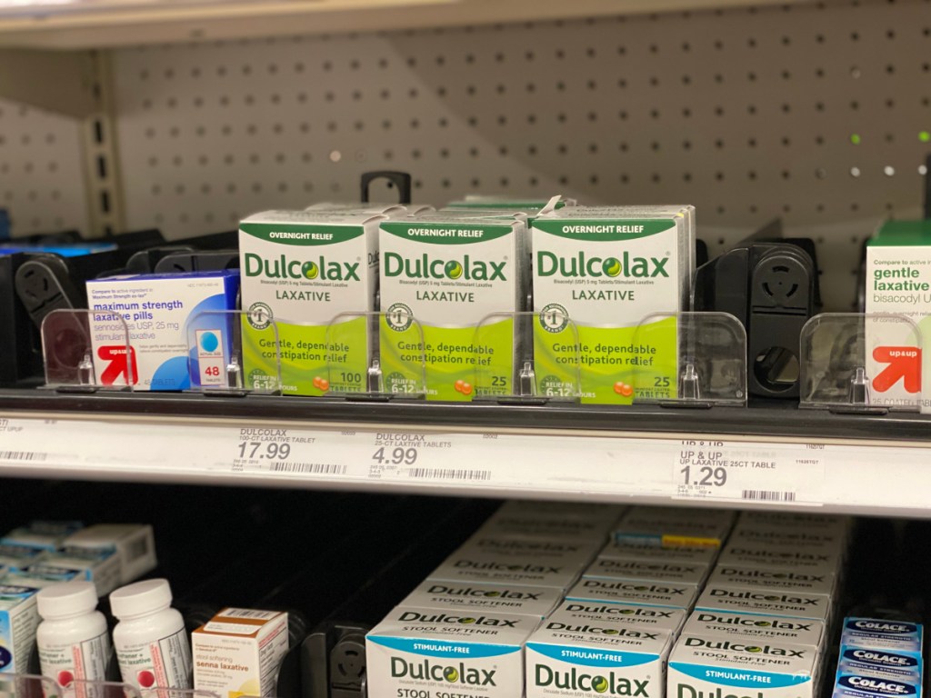 dulcolax laxitive on store shelf