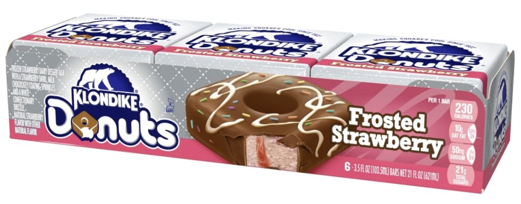 6-pack of Frosted Strawberry Klondike Donuts