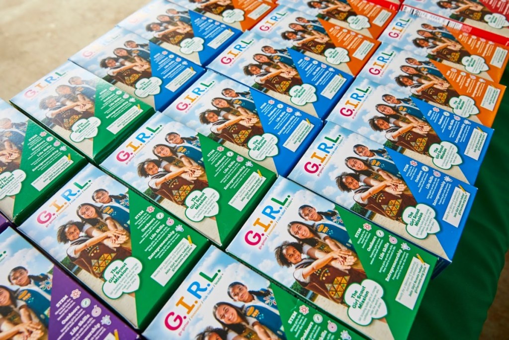 boxes of Girl Scout Cookies