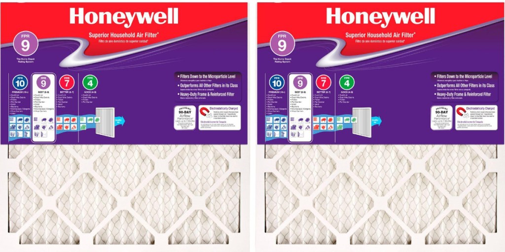 two honeywell air filters packages