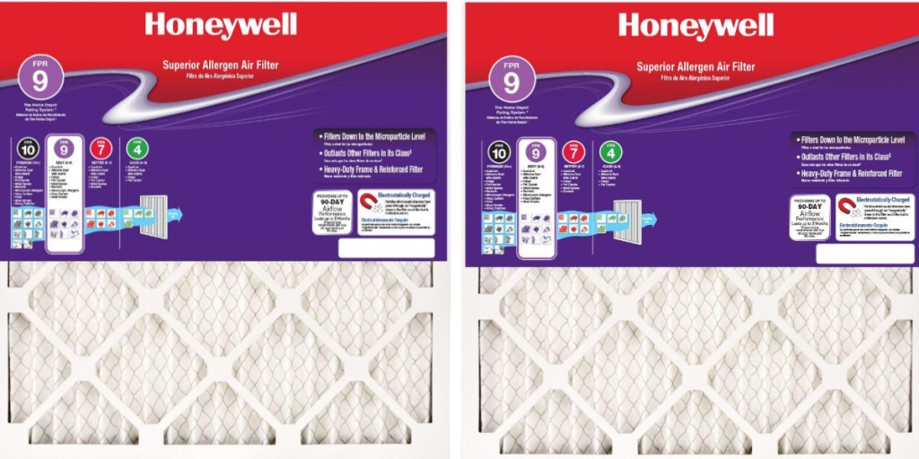 two honeywell air filter packages 