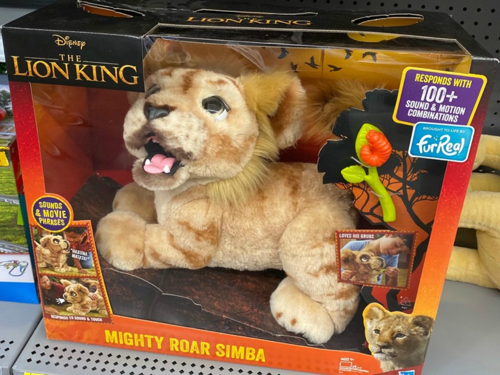 boxed plush animal on store shelf