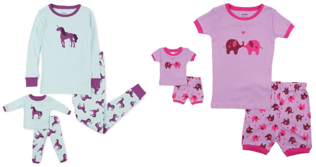 unicorn and elephant pajamas