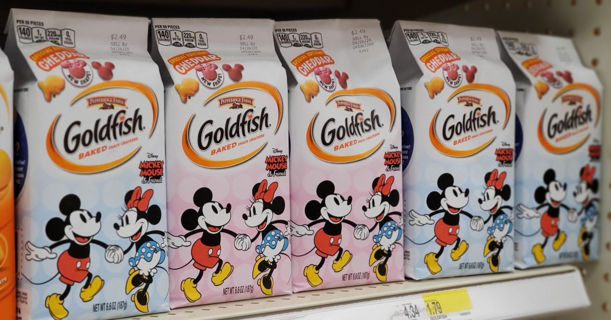 mickey mouse goldfish snacks