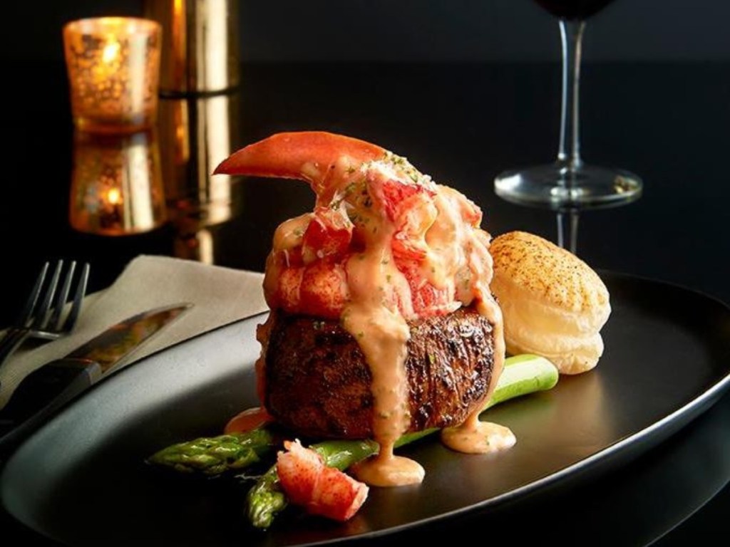steak and lobster with bearnaise sauce