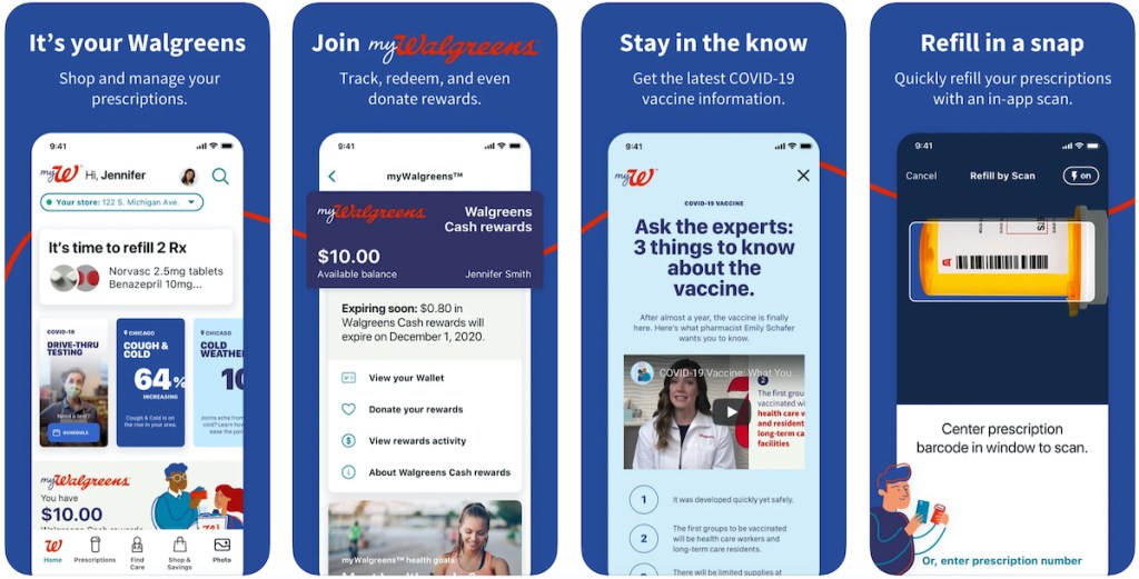 apps that pay you to work out — myWalgreens screenshots on ios