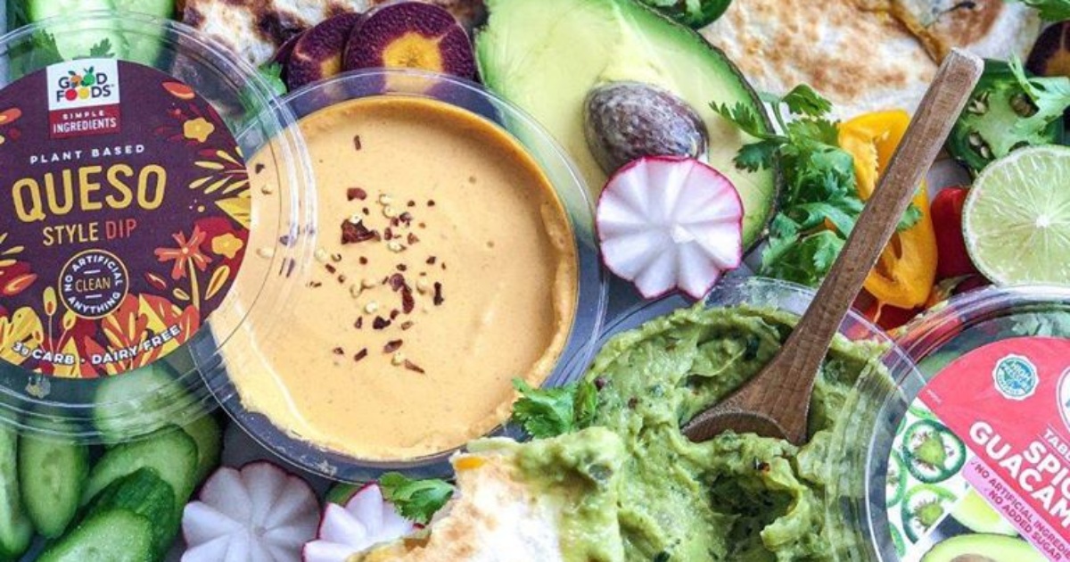 queso dip with vegetables