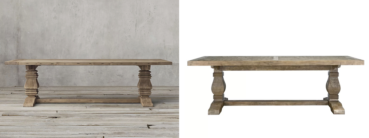 restoration hardware knock off table