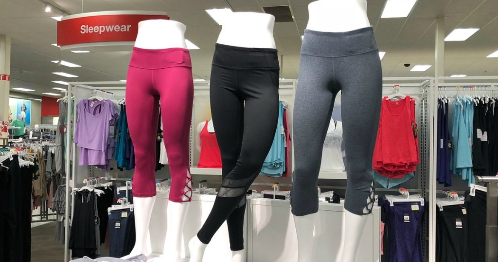 leggings on mannequins in a store