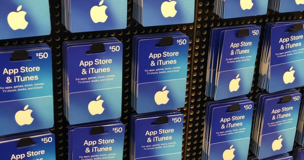 rack with gifts cards in a store